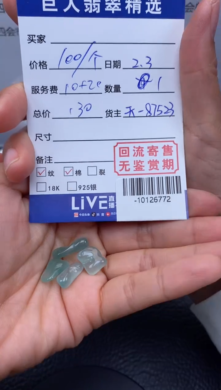 【闪购商品】翡翠颈饰未镶嵌多样性发其一-10126772