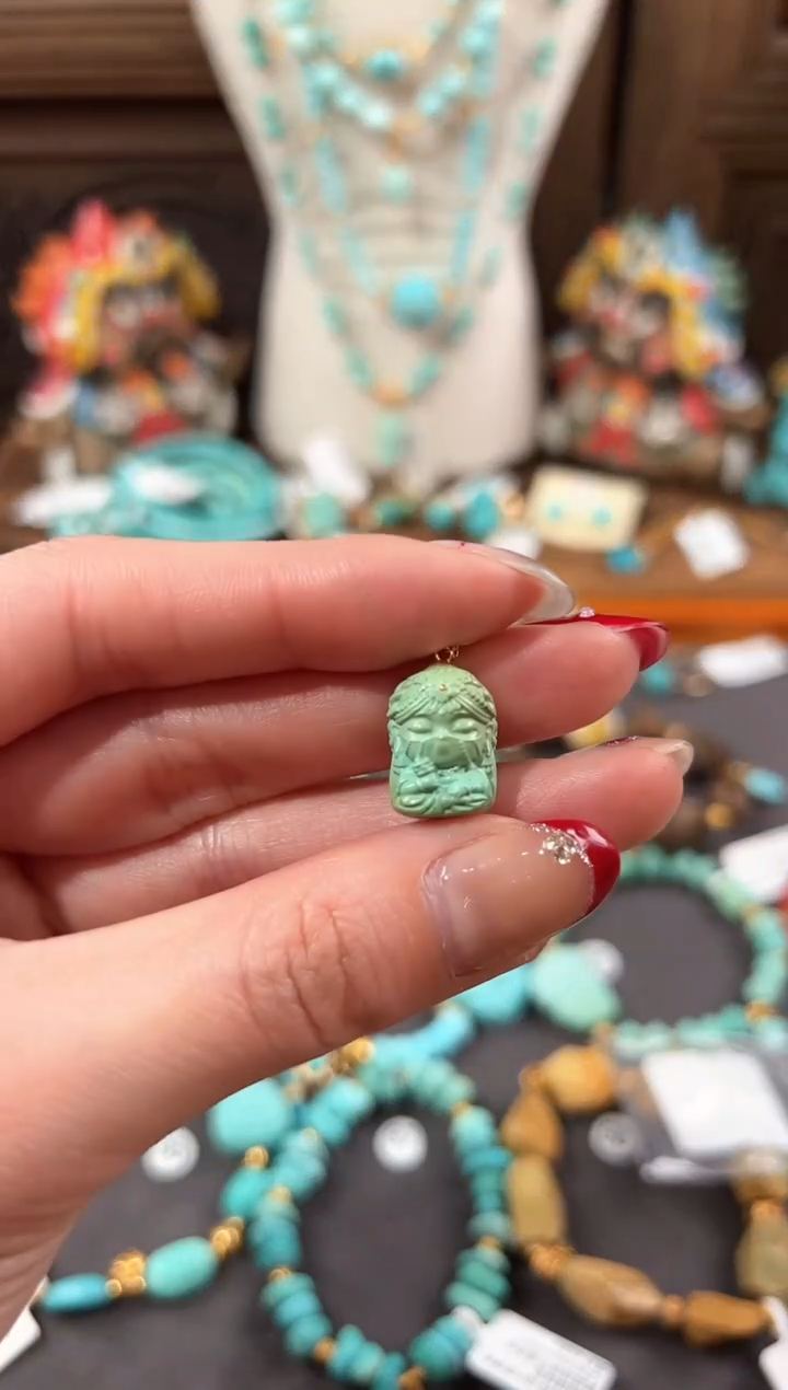 【闪购商品】绿松石提溜18K金镶嵌绿松石提溜