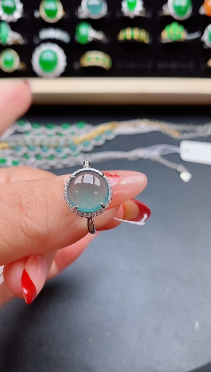 【闪购商品】翡翠戒指银S925镶嵌321321