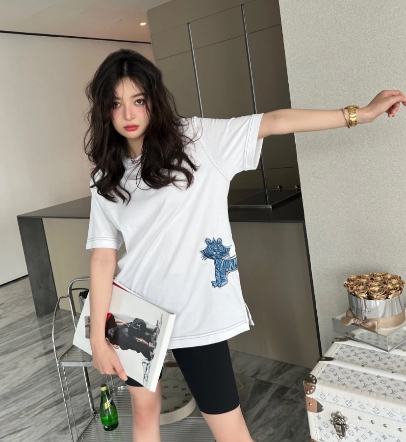 95新 DIOR/迪奥 HW0932 棉质圆领短袖T恤 XXS码
