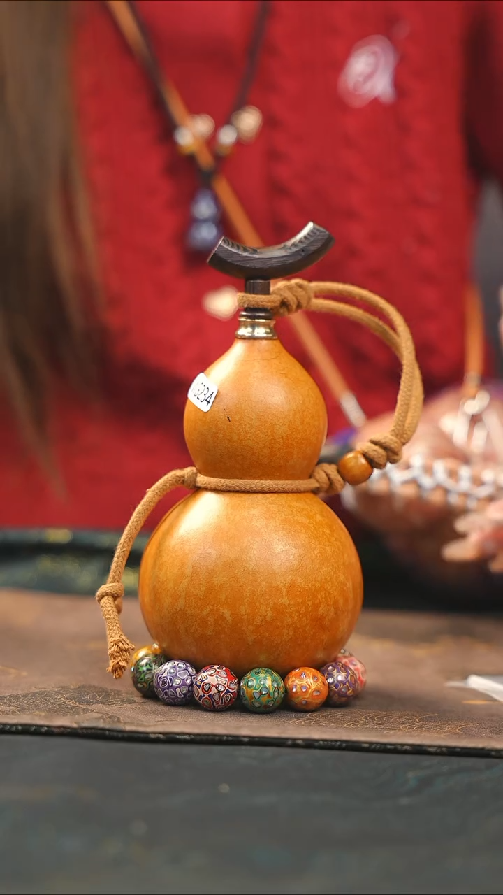 【闪购商品】WG234大漆酒葫芦不包手串及旋转底座