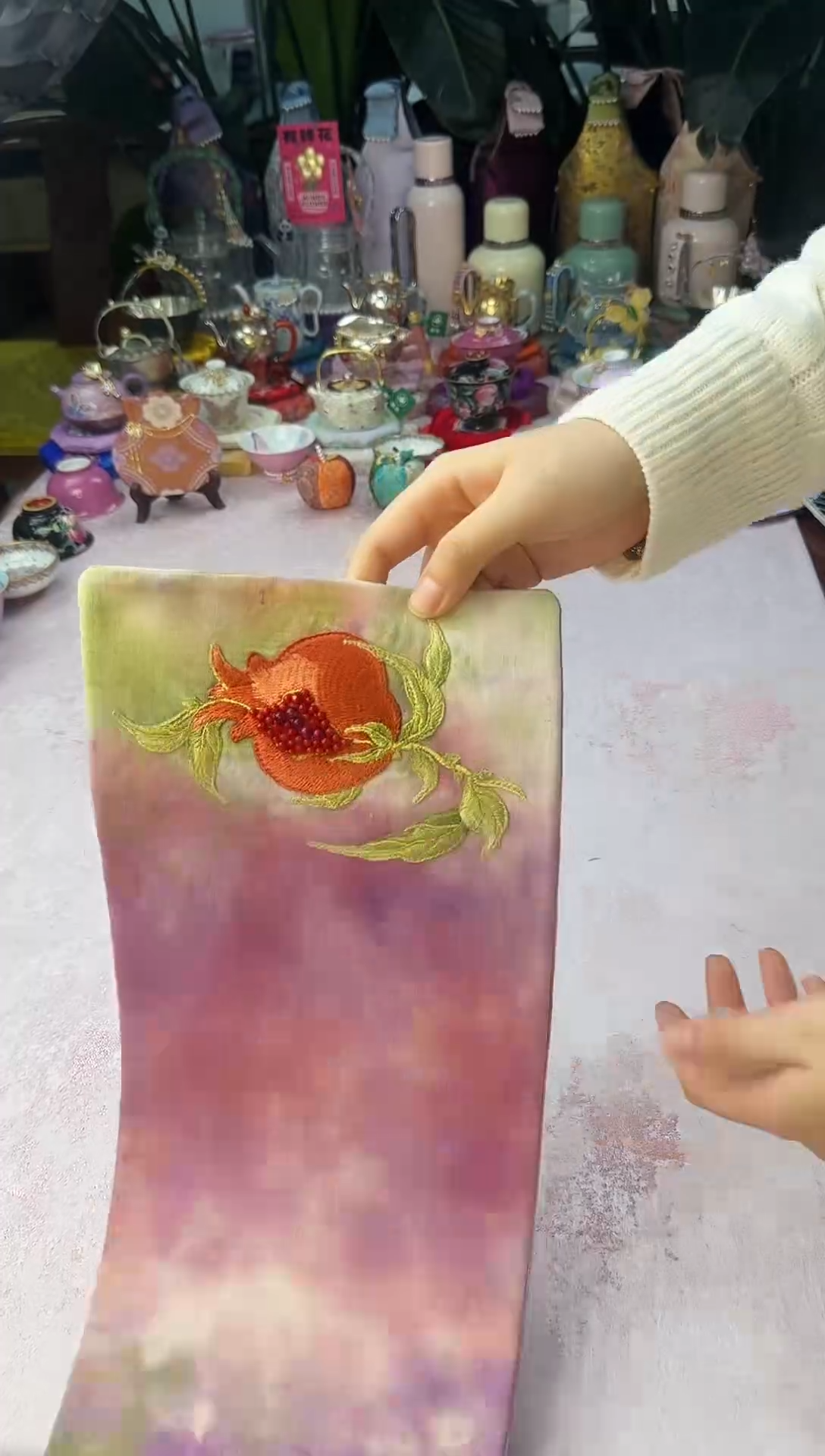 植物染茶席石榴款