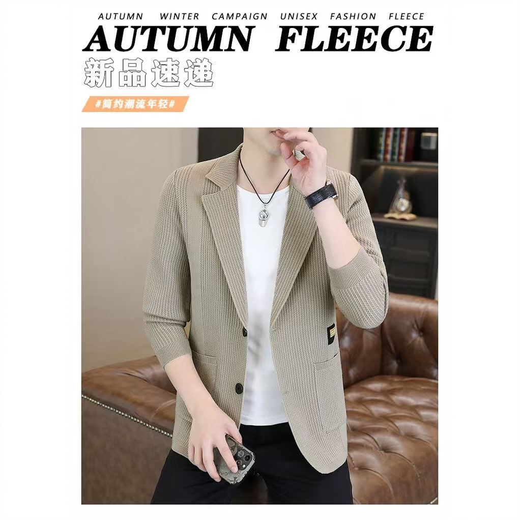 【文心】【670g/再生纤维素纤维】【保暖舒适】春秋男开衫时尚西服M363