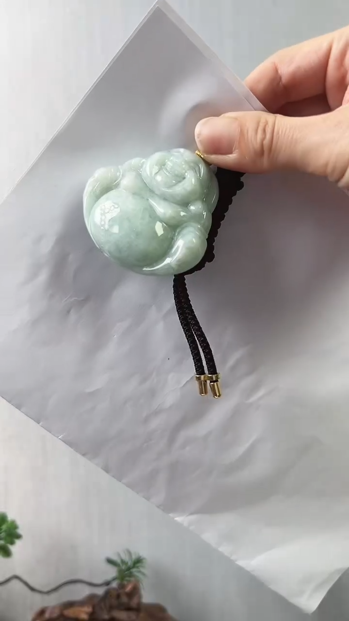 【闪购商品】翡翠颈饰18K金镶嵌大佛公