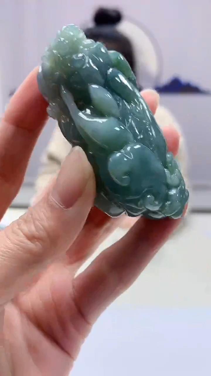 【闪购商品】定制翡翠未镶嵌4902zm-毛货挂件貔貅79