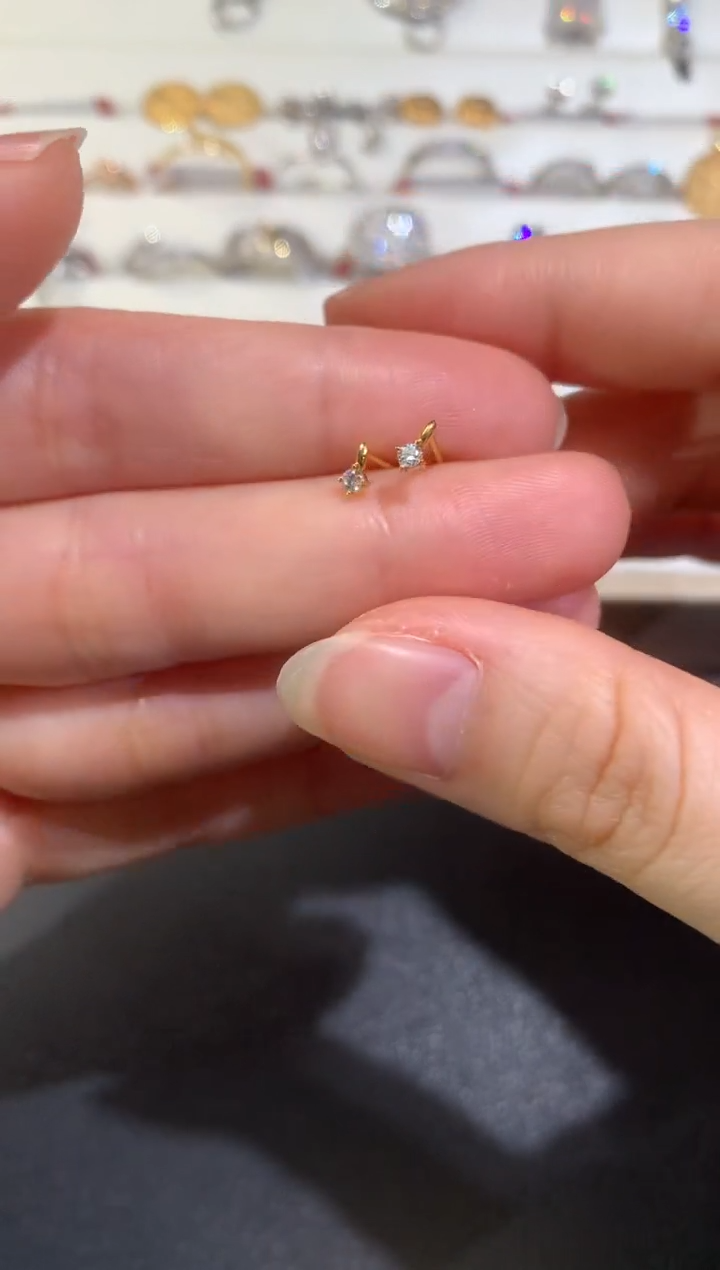 【闪购商品】钻石耳饰18K金镶嵌Z279|799