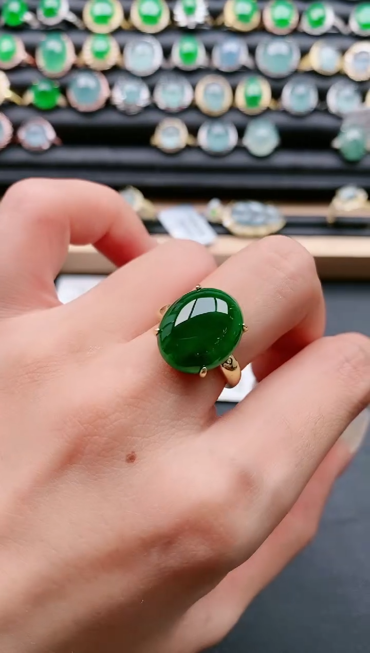 【闪购商品】翡翠戒指银S925镶嵌11111