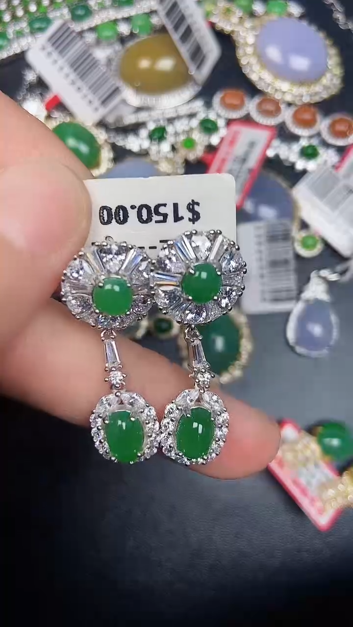 银S925镶嵌戒指翡翠1920