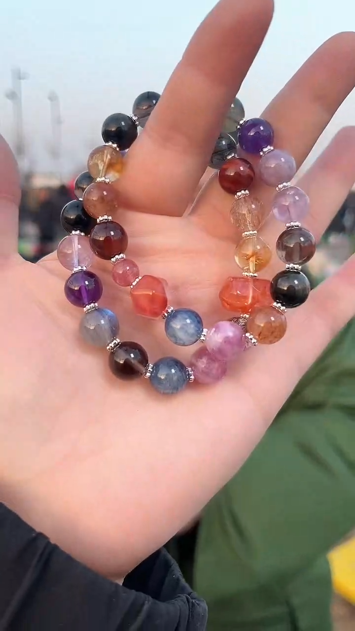 【闪购商品】水晶手链未镶嵌天然DIY多宝手串多样性发一10mm