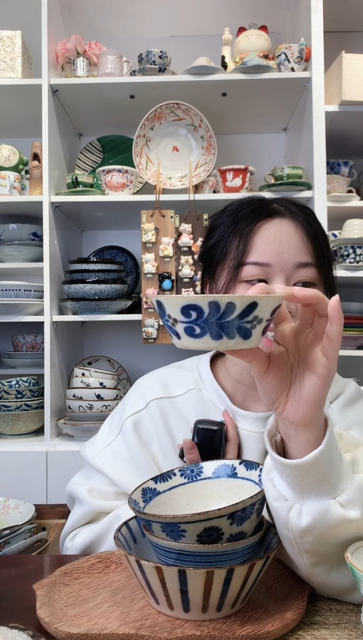 陶瓷粗陶秋收风小号平底钵11cm