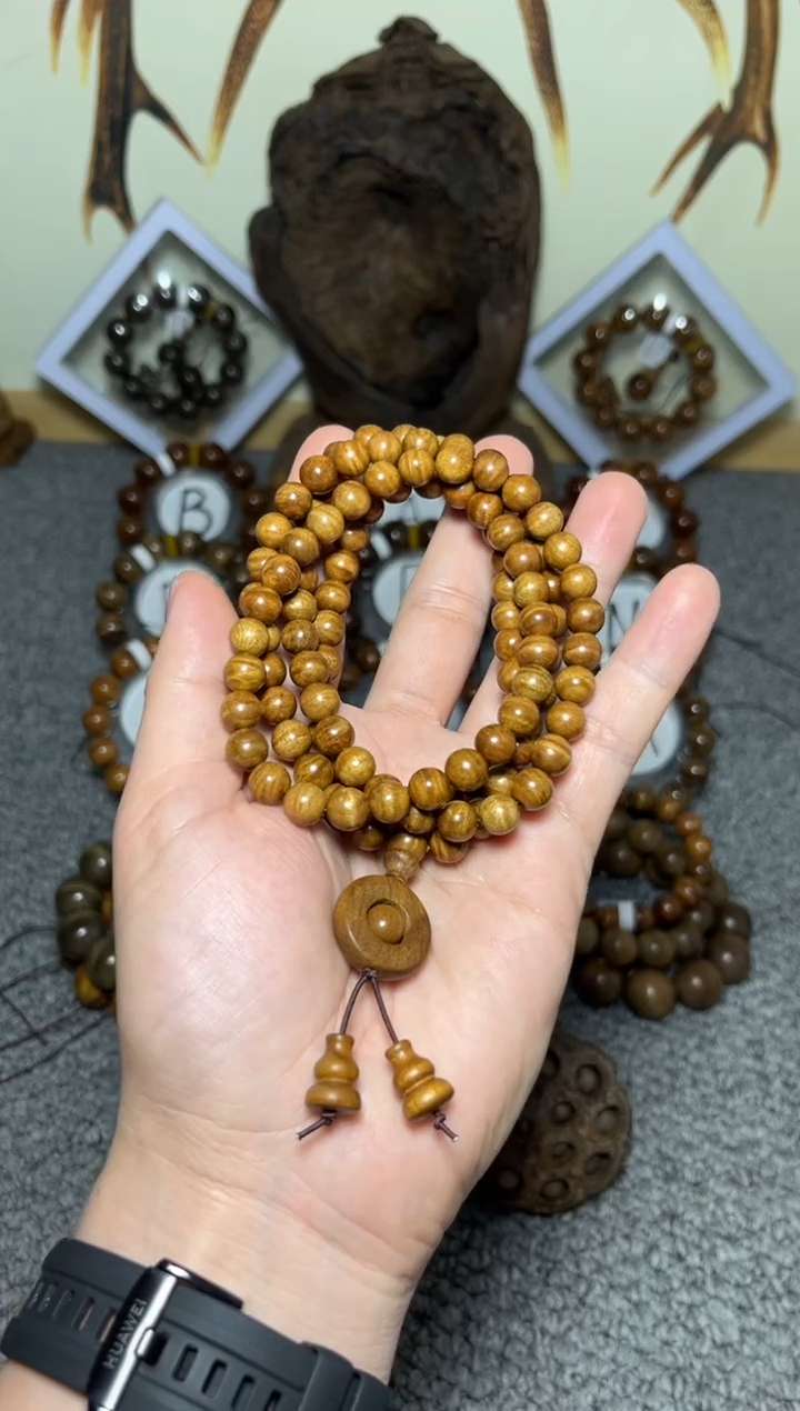 楠木（金丝楠）手串/手链小叶桢楠枯木0.8*108