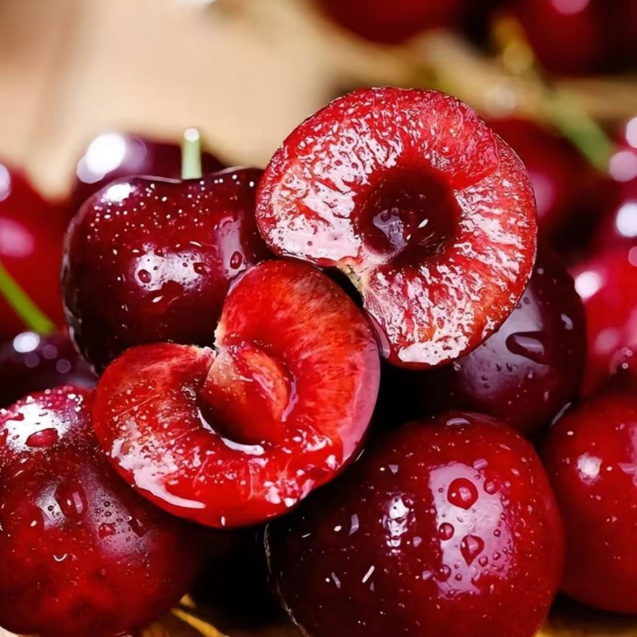 《吉制车厘子》空运智利车厘子J-4J（果柄压痕表面坑洼没售后）智利共和内附果径卡g桑提娜樱桃智利共和国