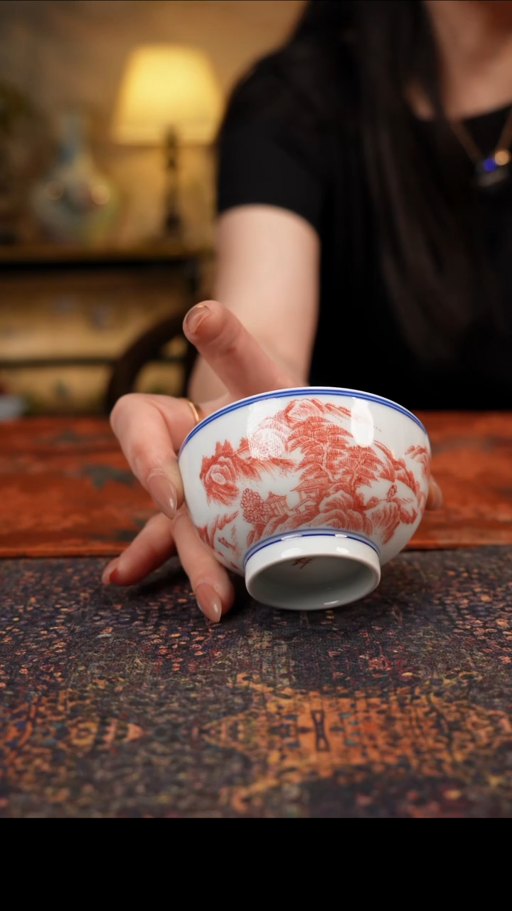 杯景德镇陶瓷杯碗柴烧多人