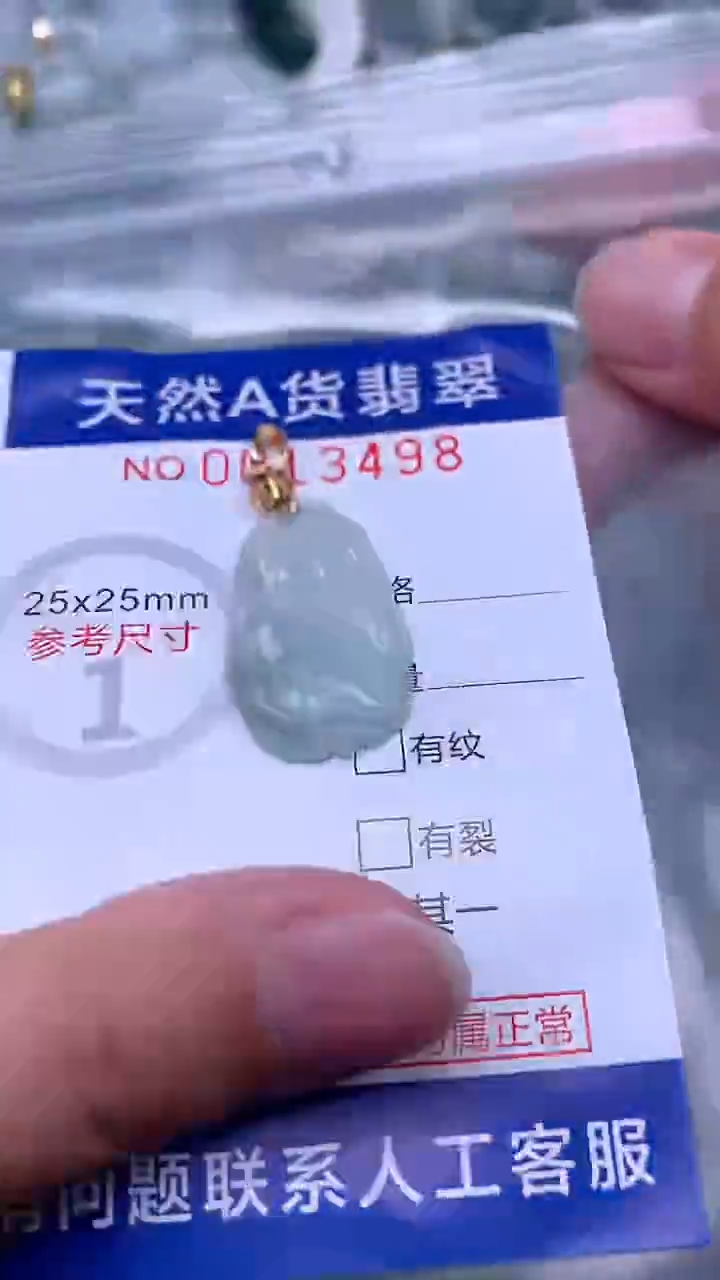 翡翠未镶嵌吊坠(不含链)1