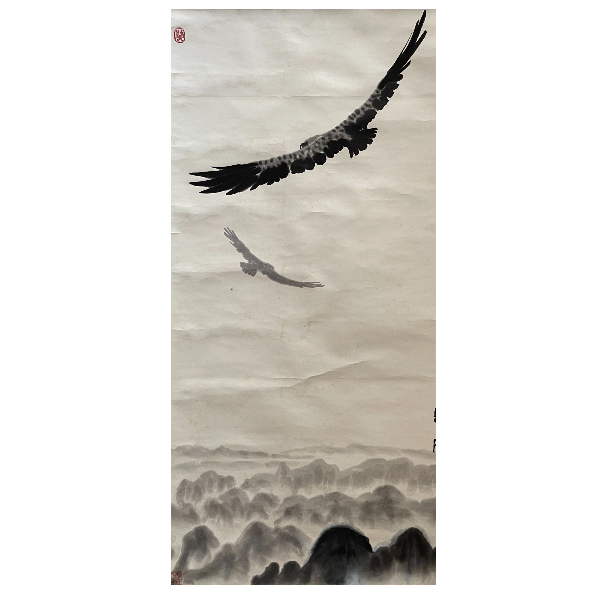 LOT.014 作人 长空  134*67cm 纸本立轴 034