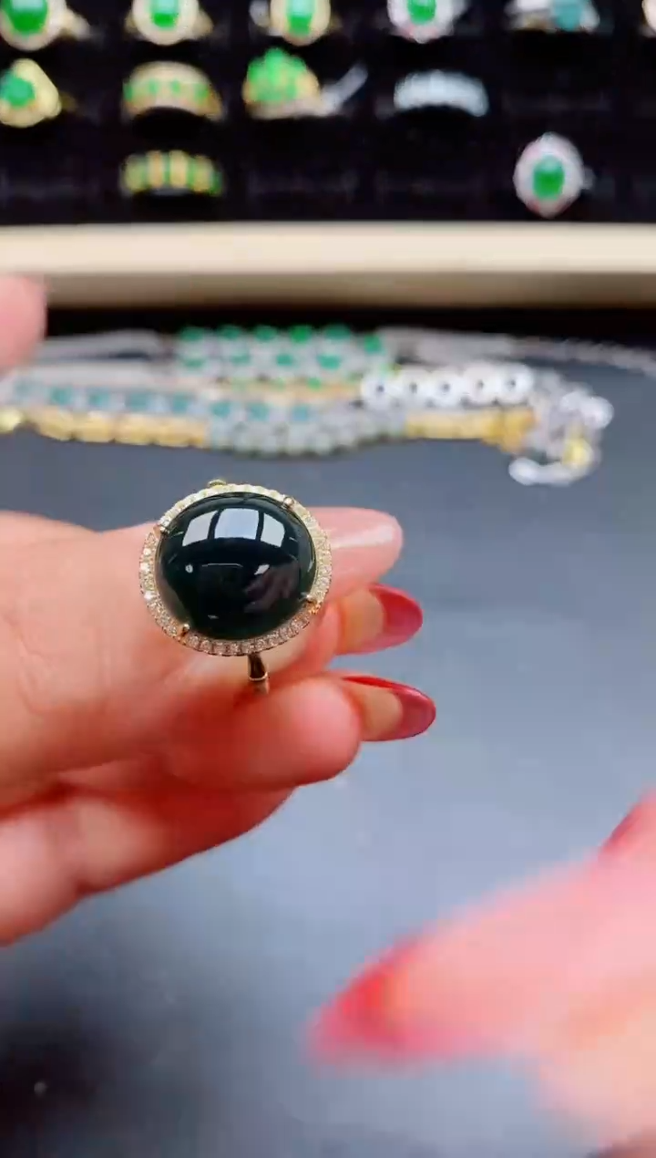 【闪购商品】翡翠戒指银S925镶嵌321321