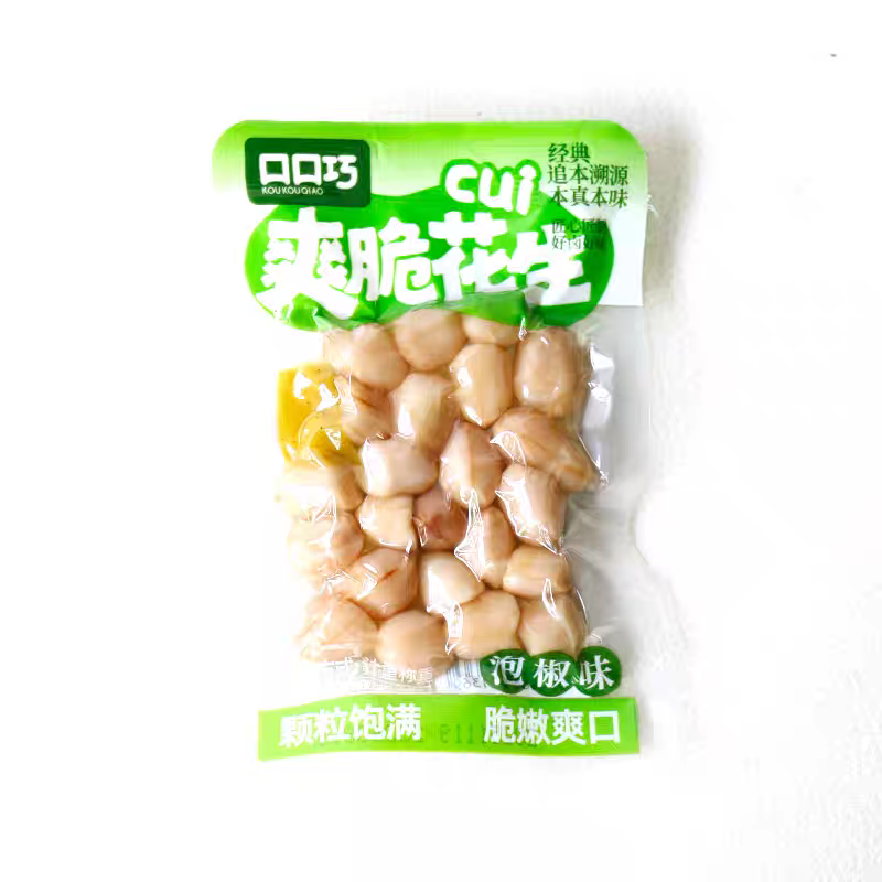 口口巧爽脆花生8袋泡椒