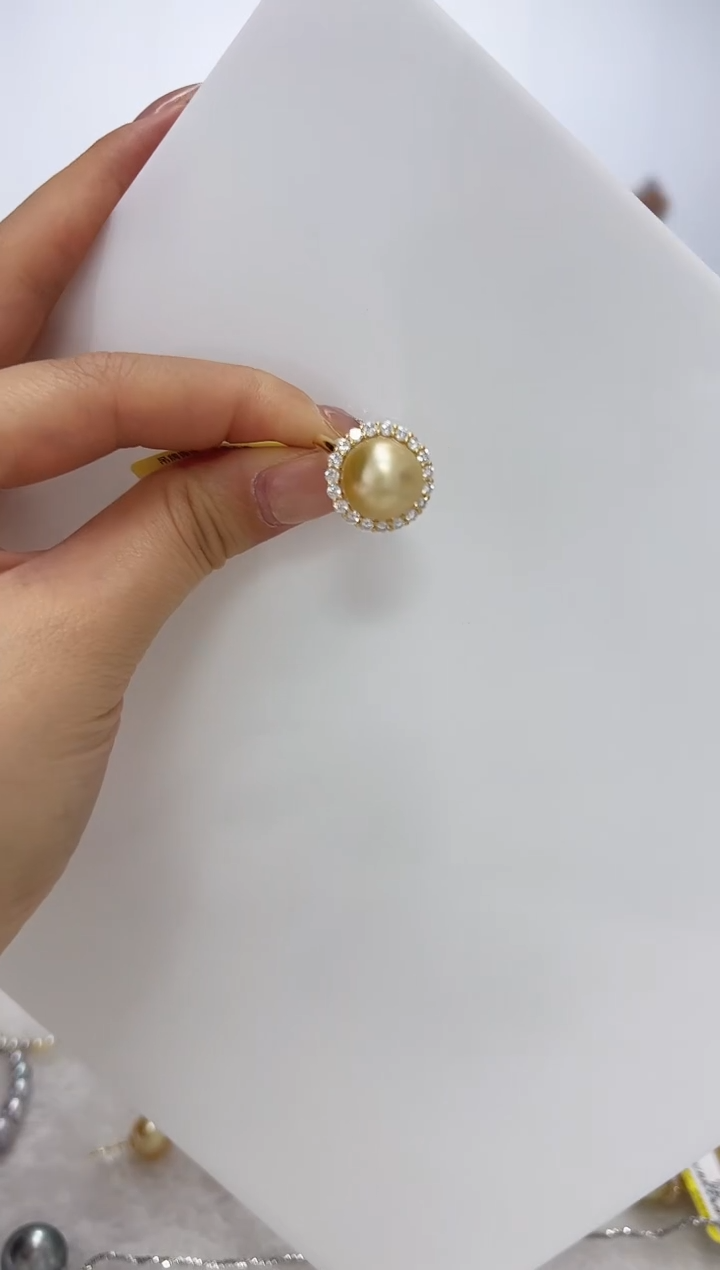 【闪购商品】海水珍珠DA银S925镶嵌戒指 11 V3270