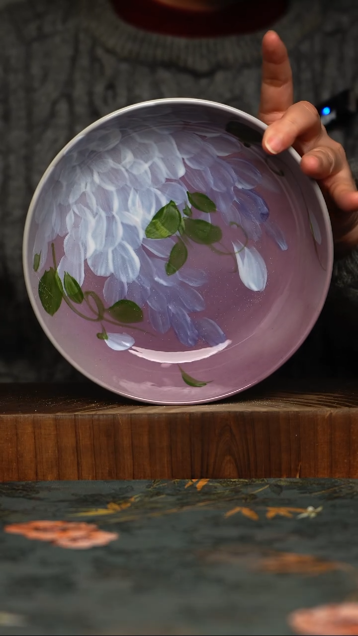 瓷片釉下彩手工手绘同款陶器