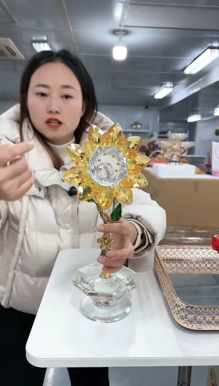 【闪购商品】无铅玻璃花间集0026向日葵