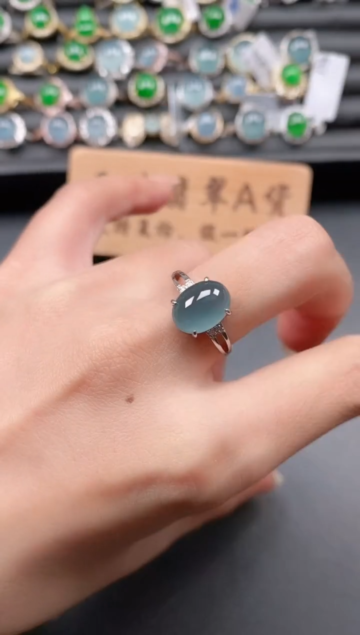 银S925镶嵌戒指翡翠1111