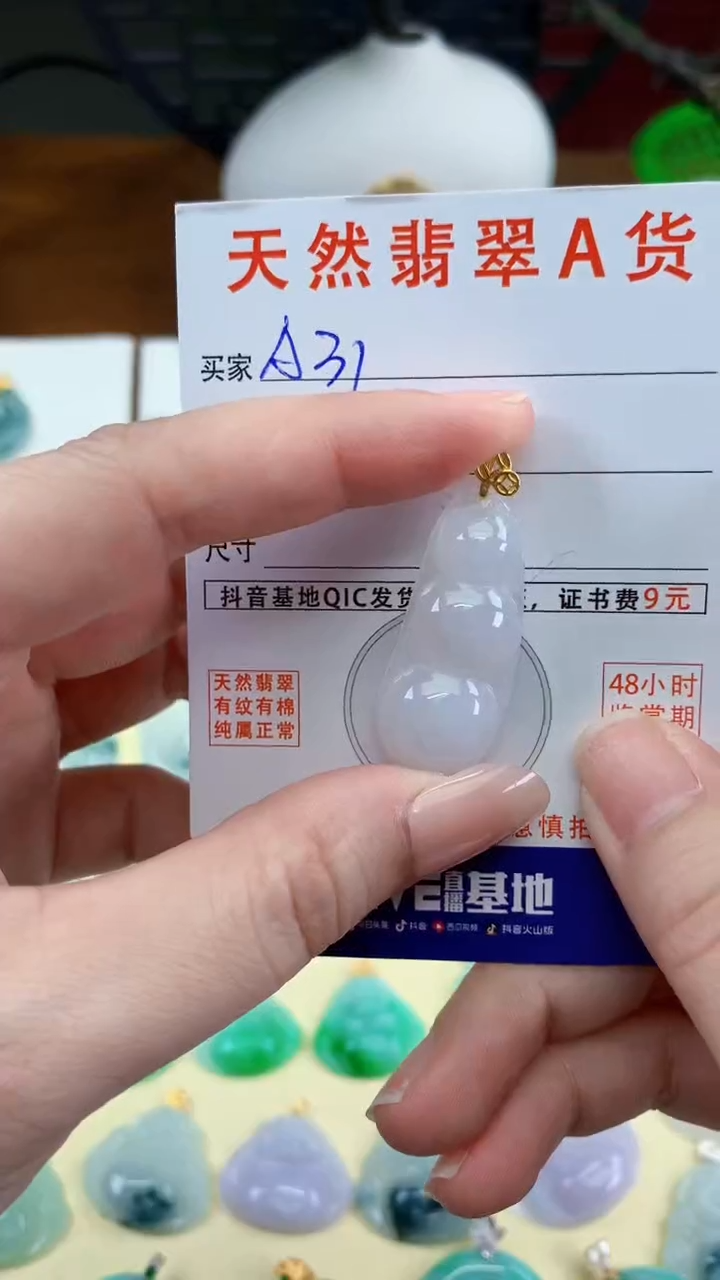 颈饰未镶嵌翡翠天然A货翡翠挂件