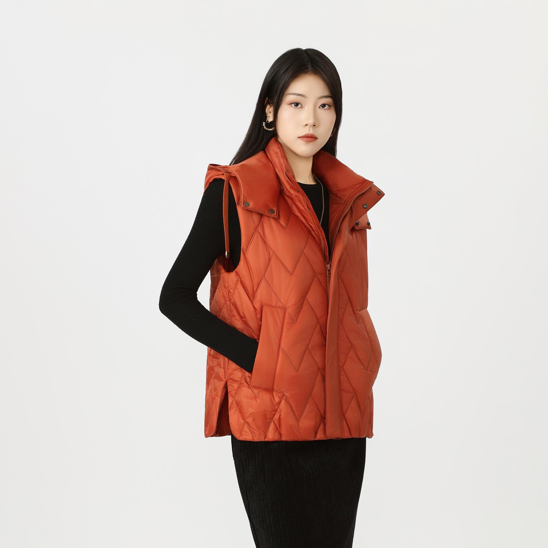 AMASS/阿玛施冬季酷飒休闲3M新雪丽棉服马甲（附活动帽子）5400747