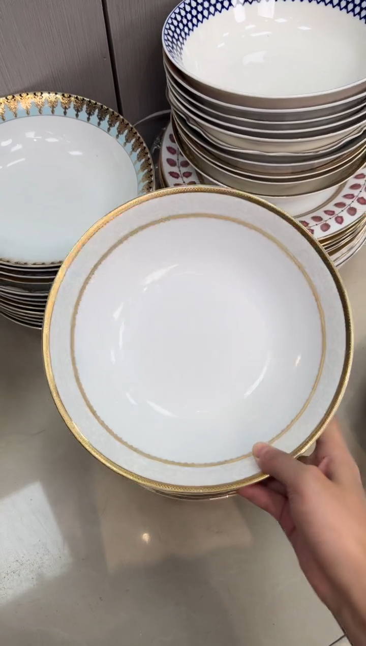 【闪购商品】瓷片9英寸汤碗福利款微瑕