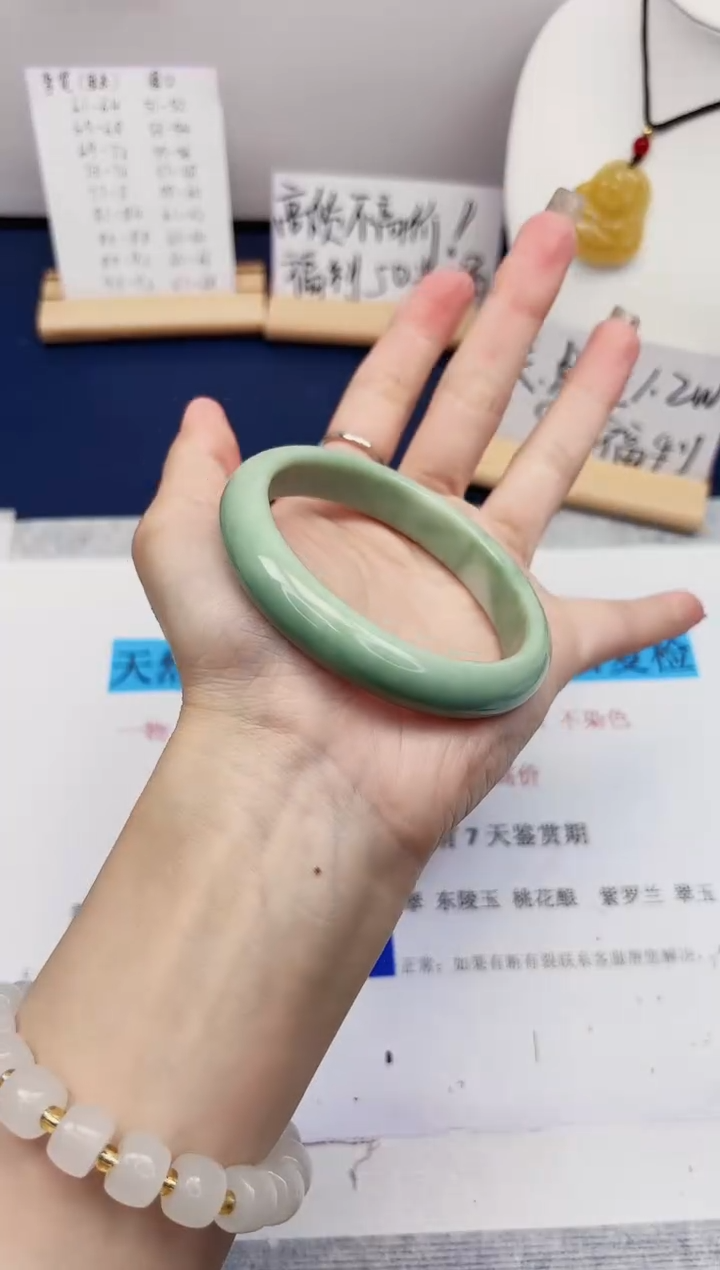 【闪购商品】石英质玉手镯未镶嵌126-翠玉-圈口58