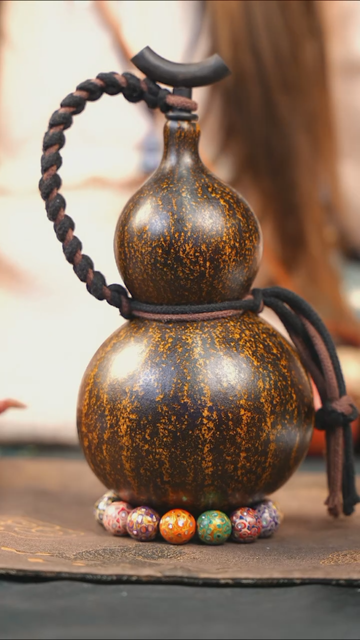 【闪购商品】WD164大漆酒葫芦不包手串及旋转底座