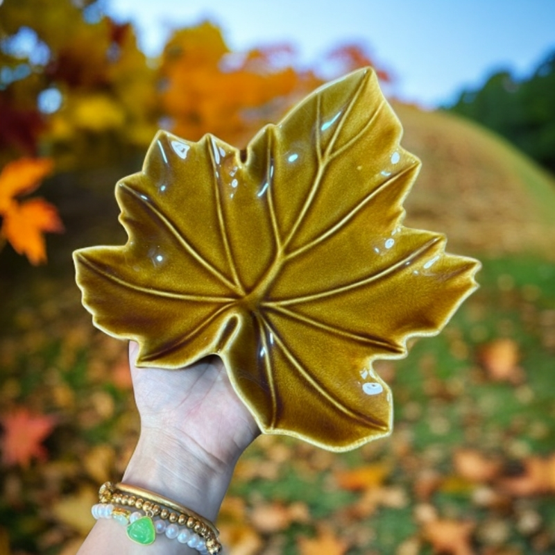 858 8英寸树叶点心盘