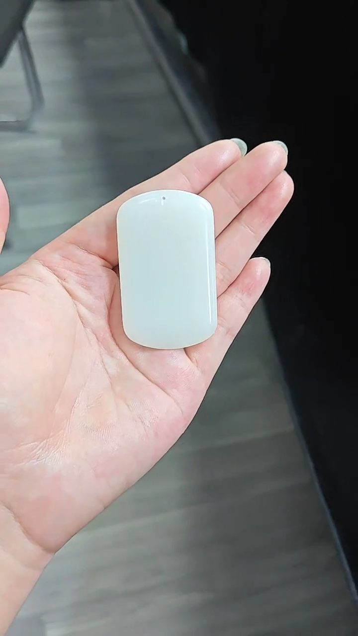 吊坠(不含链)未镶嵌和田玉天泰白玉无事牌