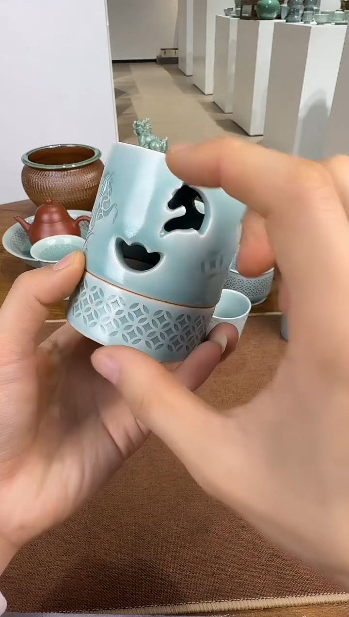 青瓷手工茶器包邮