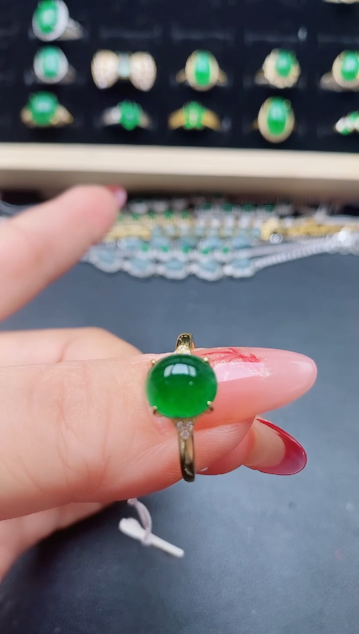 【闪购商品】翡翠戒指银S925镶嵌2132131