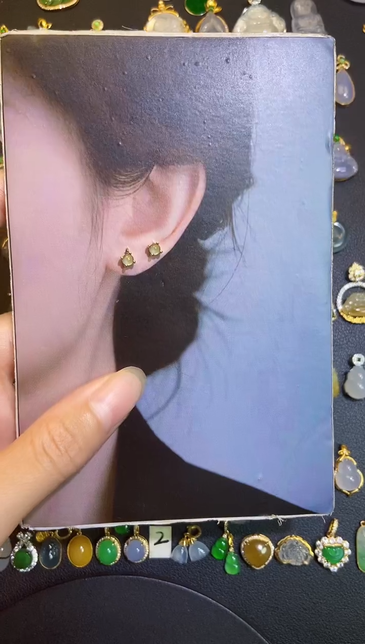 吊坠(不含链)银S925镶嵌翡翠1