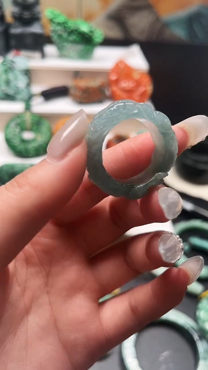 颈饰未镶嵌翡翠天然A货翡翠21圈口