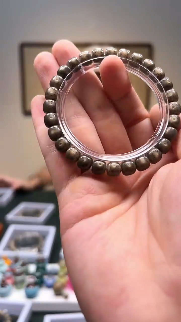 手串星月菩提8mm 小碧玉料子 星月单圈