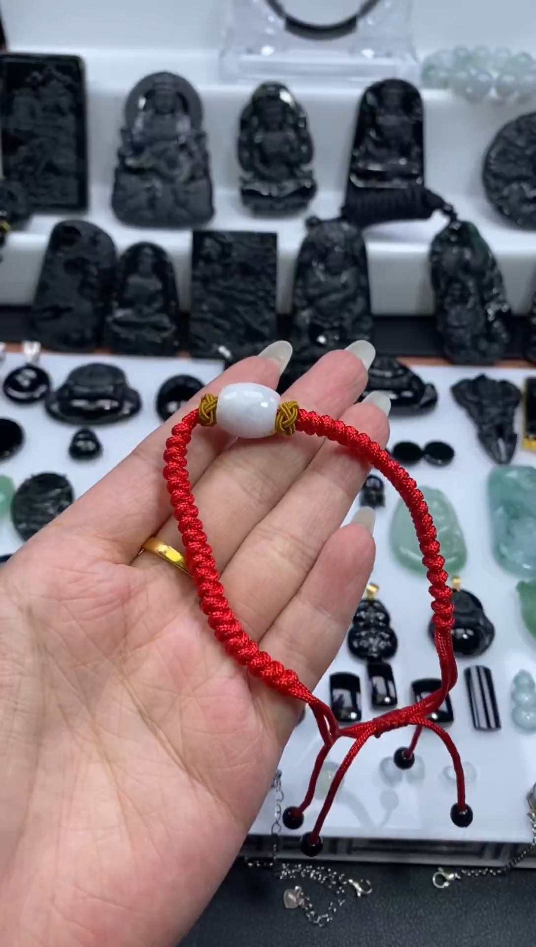 散珠翡翠天然A货缅甸翡翠 手绳