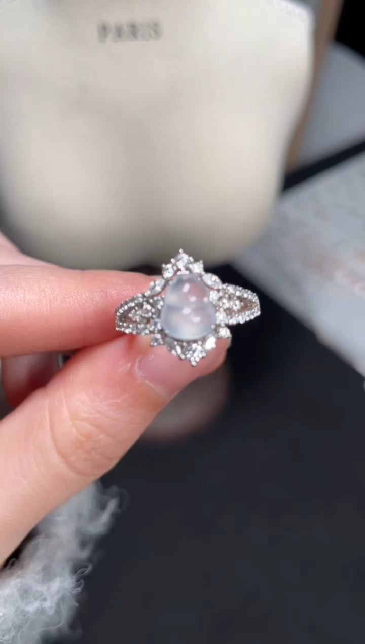 【闪购商品】翡翠戒指银S925镶嵌翡翠