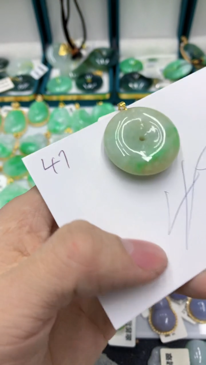 【闪购商品】翡翠颈饰18K金镶嵌号链接111111