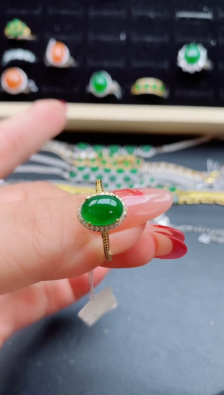 【闪购商品】翡翠戒指银S925镶嵌321321