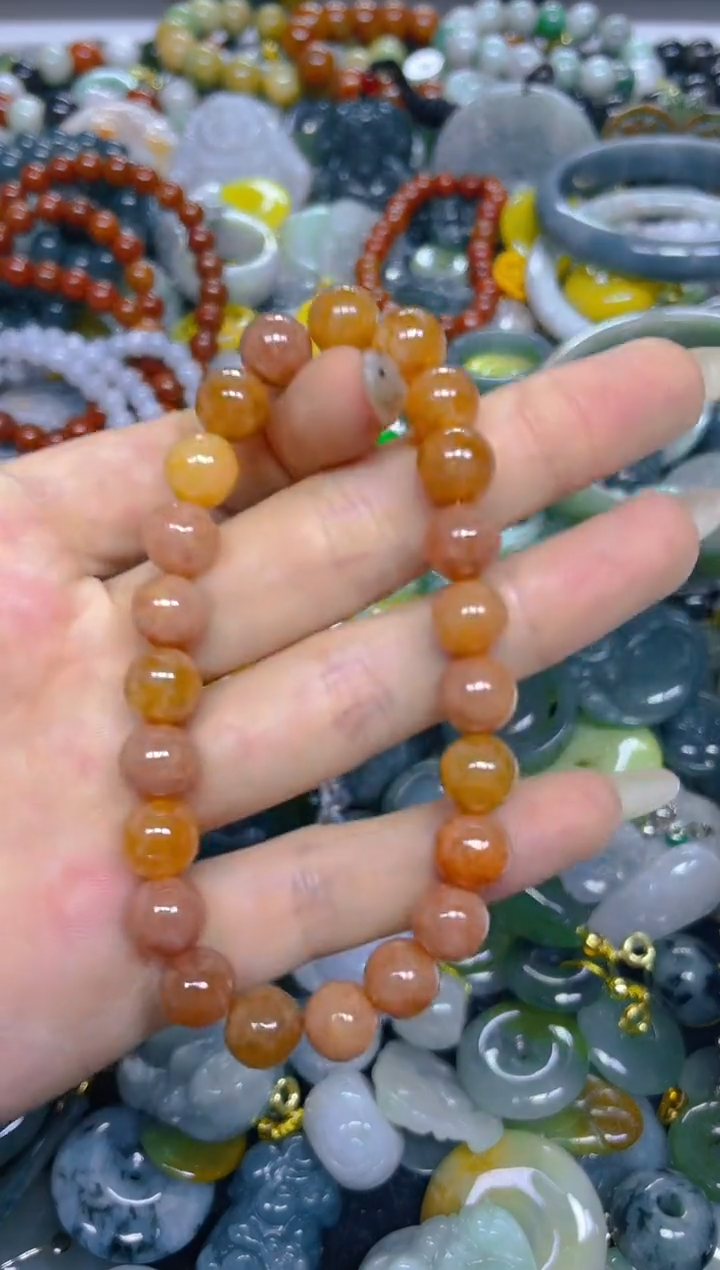 颈饰未镶嵌翡翠8MM/ K /翡翠A货，一件也是批发价