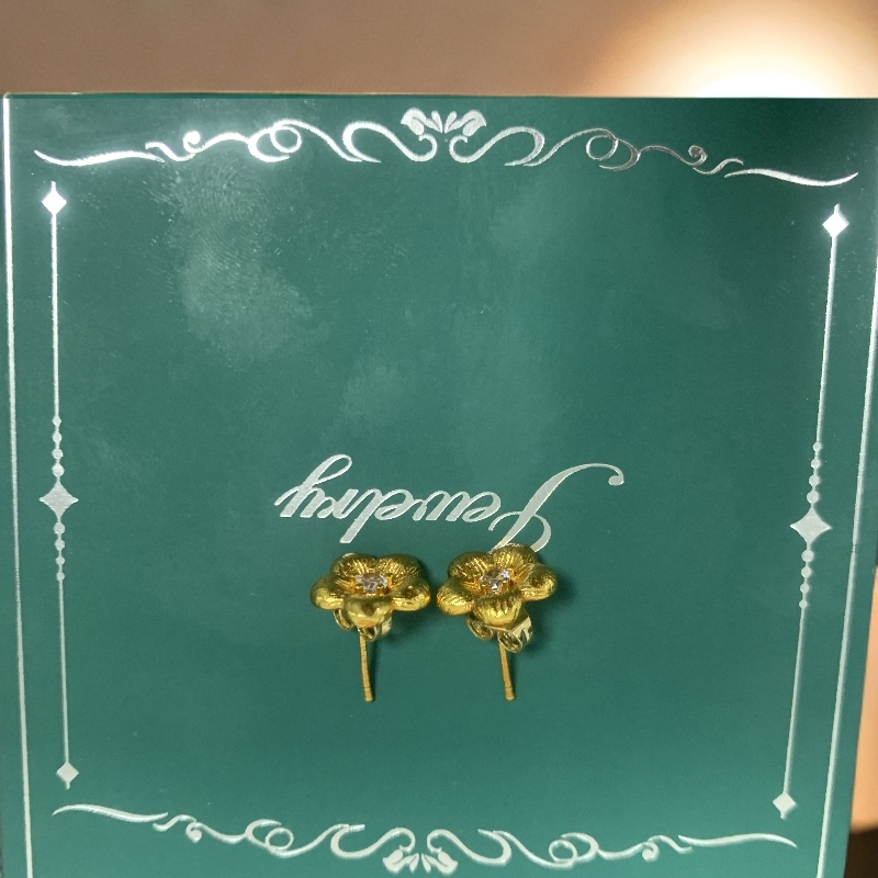 阿祖严选999--复古拉丝耳钉AAA0007