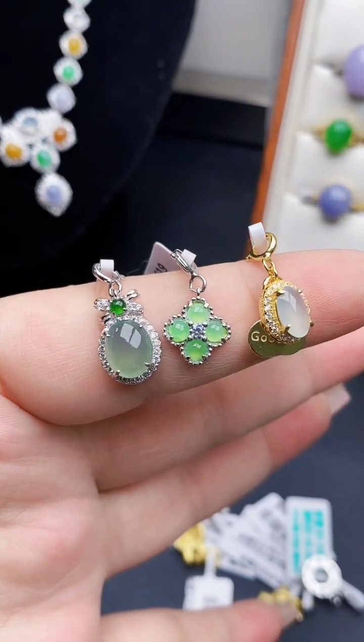 银S925镶嵌戒指翡翠用****20005