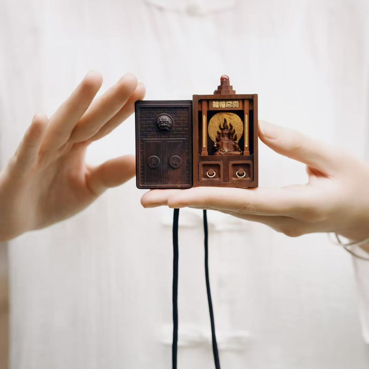 雷击枣木 迷你随身龛吊坠 摆件 挂件 手工