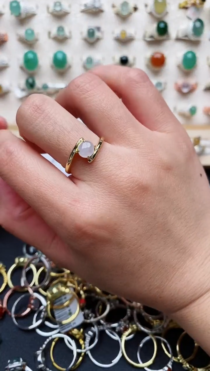 【闪购商品】翡翠戒指银S925镶嵌天然翡翠   1111  2+