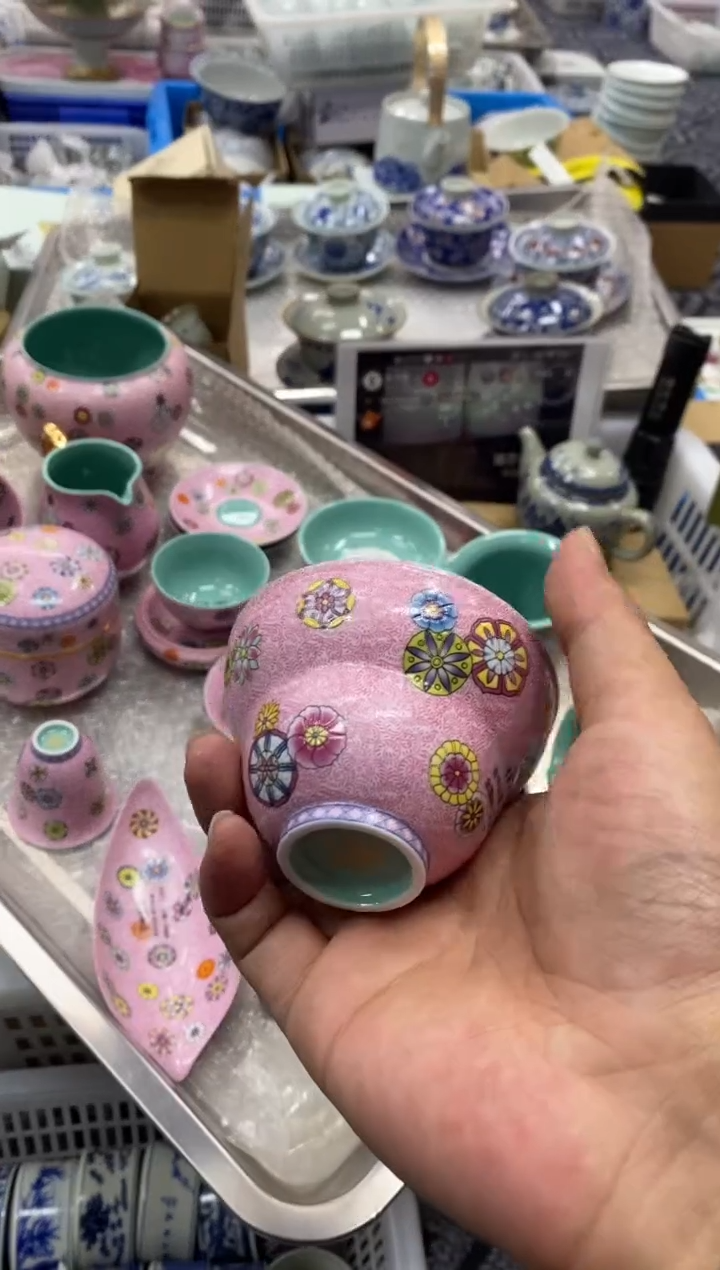 陶瓷景德陶瓷茶具容量约80
