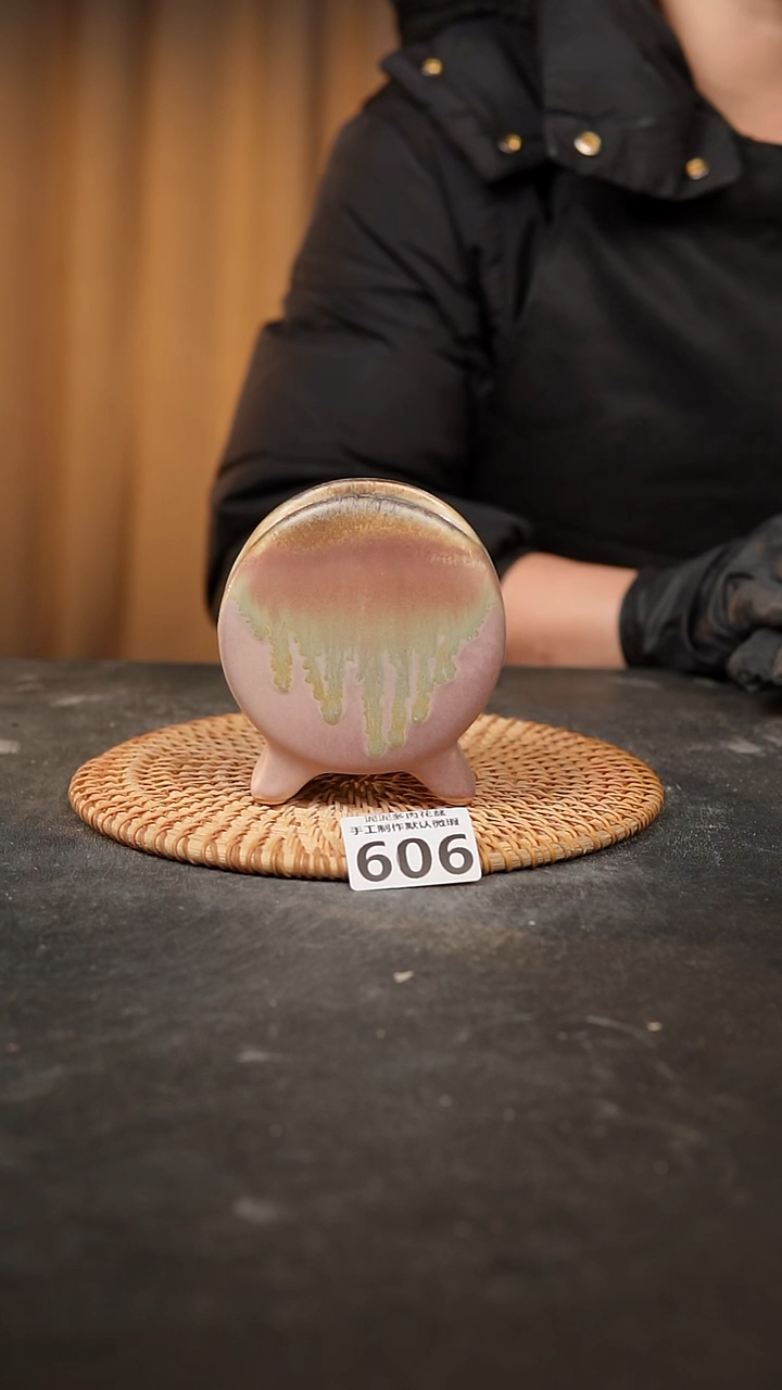 【闪购商品】瓷片606鼓盆小号口6*4高10