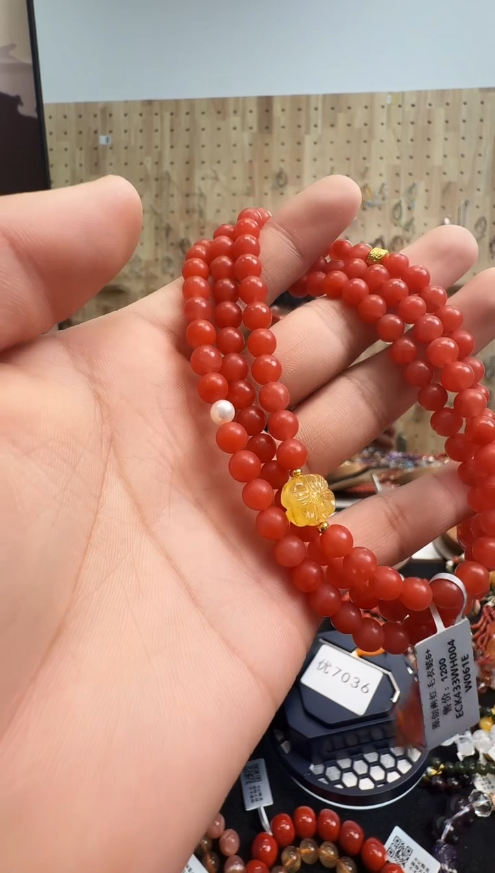 项链未镶嵌南红玛瑙村0107 约6mm