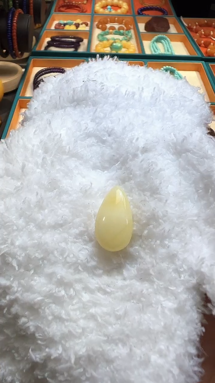 蜜蜡颈饰未镶嵌蜜蜡白蜡吊坠   7号